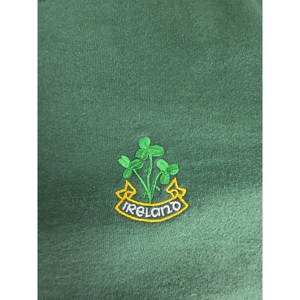VTG. QUILLS WOOLEN MARKET GREEN IRELAND SWEATSHIRT MEDIUM‎ FRUIT OF THE LOOM - Picture 9 of 10